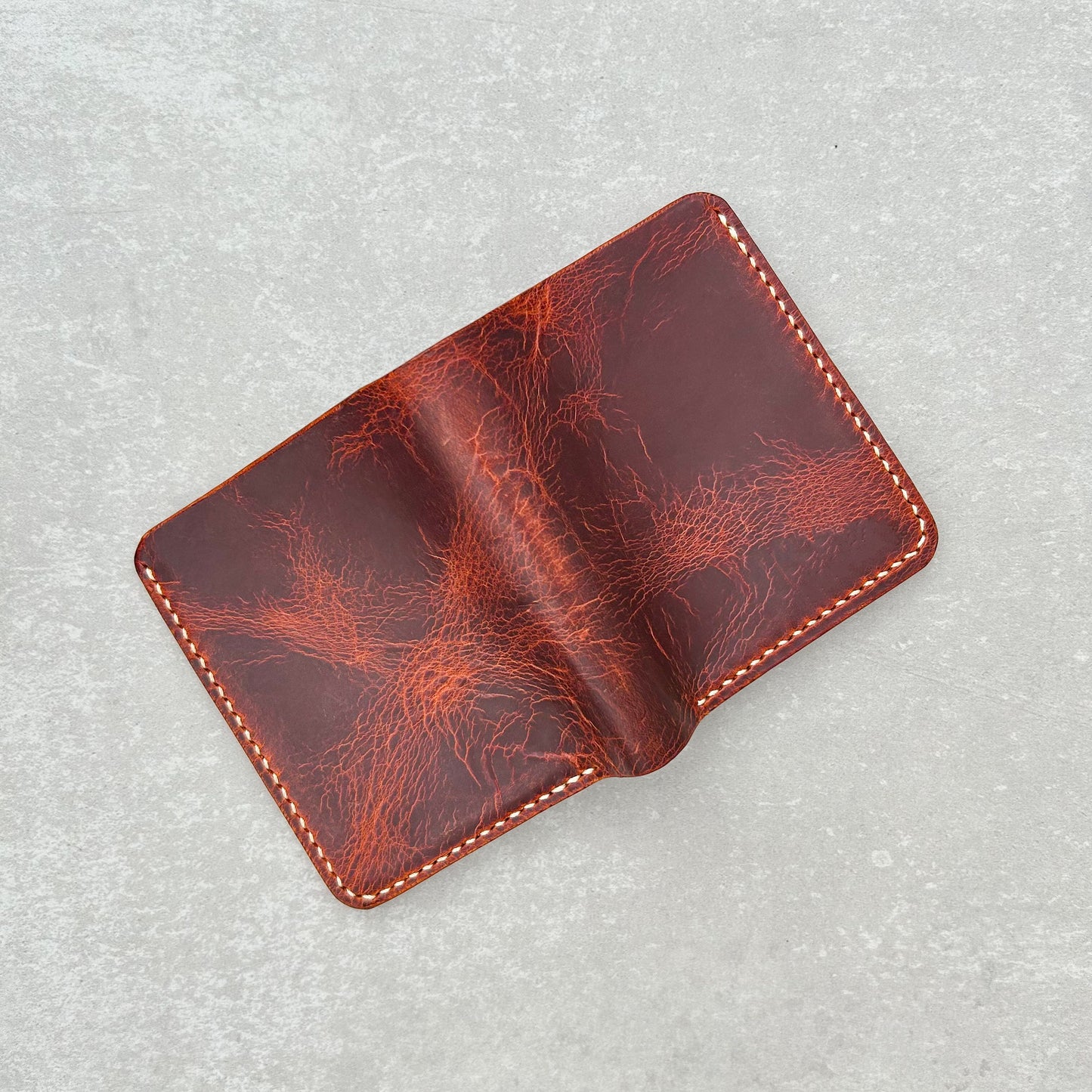 Vertikale Bifold-Geldbörse – Olivgrün