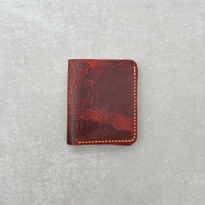 Vertikale Bifold-Geldbörse – Olivgrün