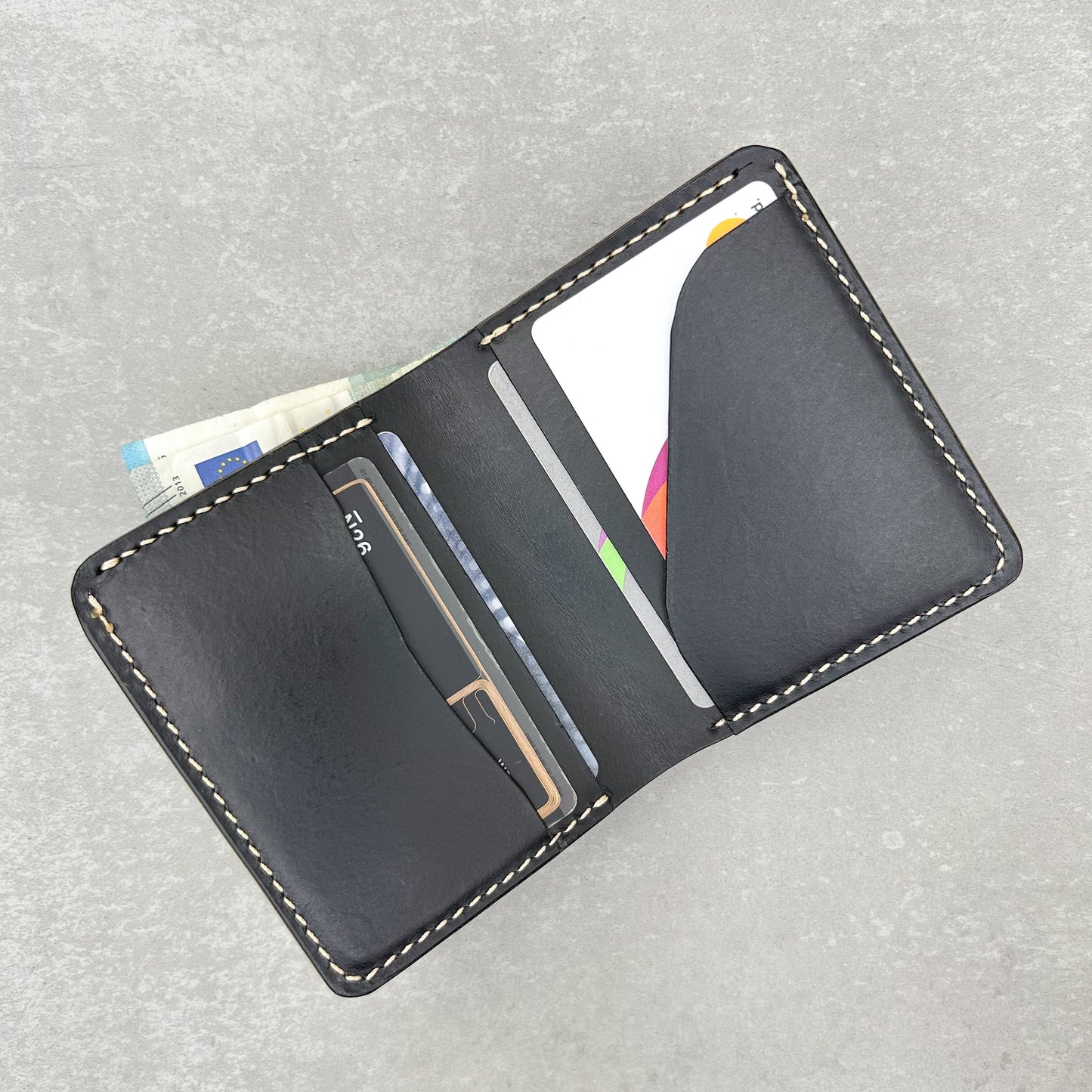 Vertical Bifold Wallet - Black